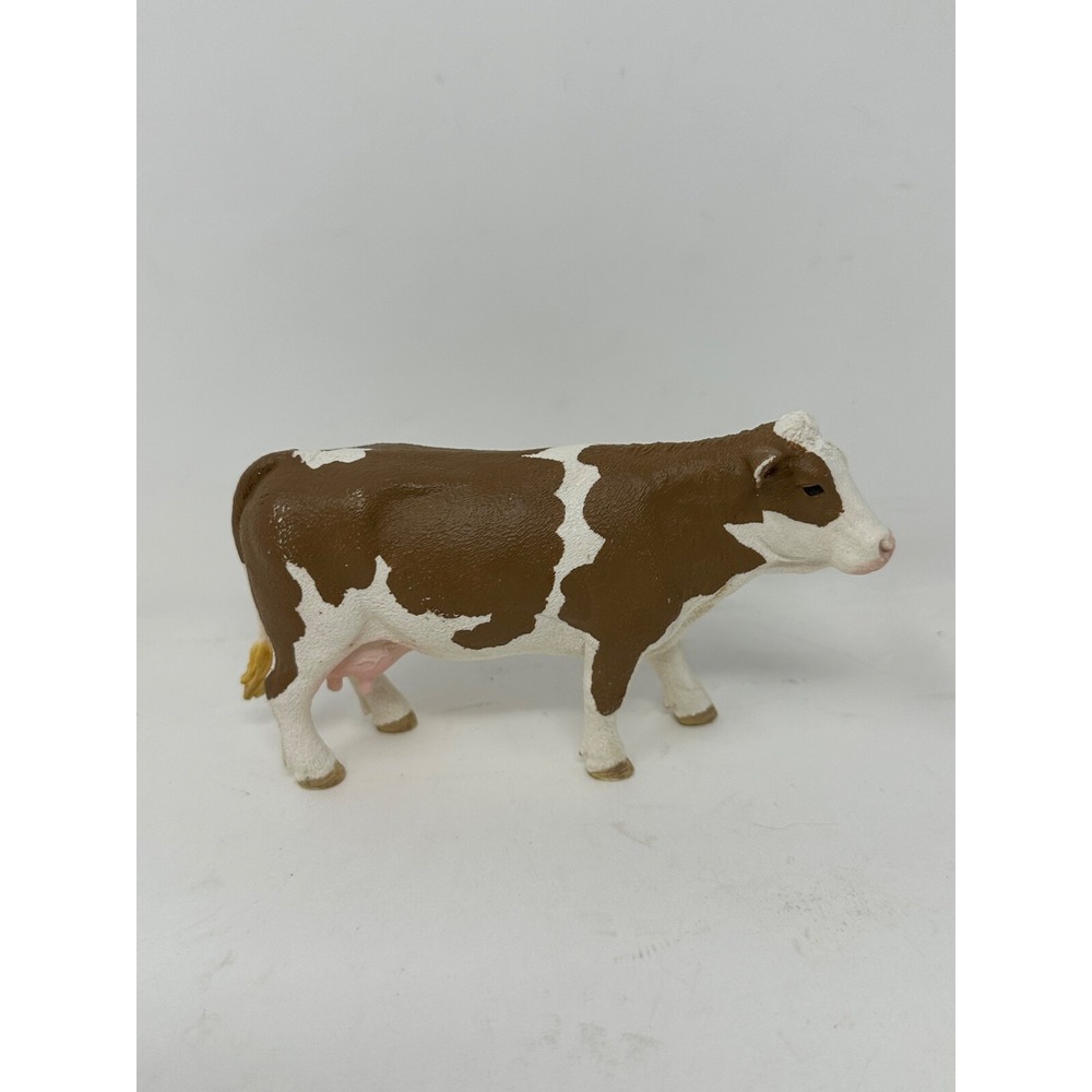 Schleich SIMMENTAL DAIRY COW D-73527 Brown & White 2015 Farm Retired Y5